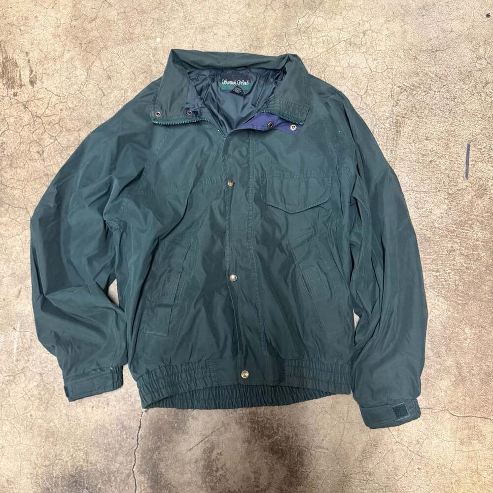 Scottish Winds Vintage Jacket Size M Dark Green Windbreaker